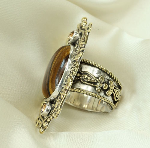 Golden Filigree Ring--MATCHING BRACELET