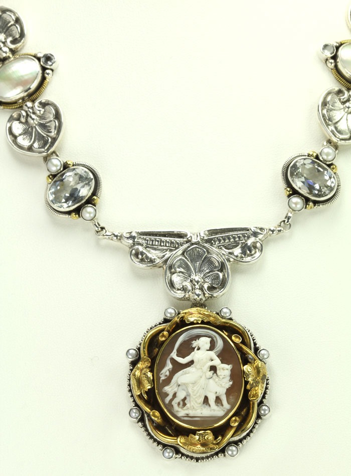 Mars & Valentine Antique Diana Shell Cameo Pendant