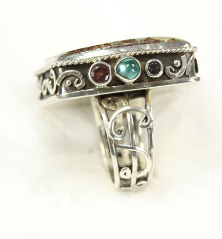 Echo of the Dreamer Large Boulder Opal Statement Ring