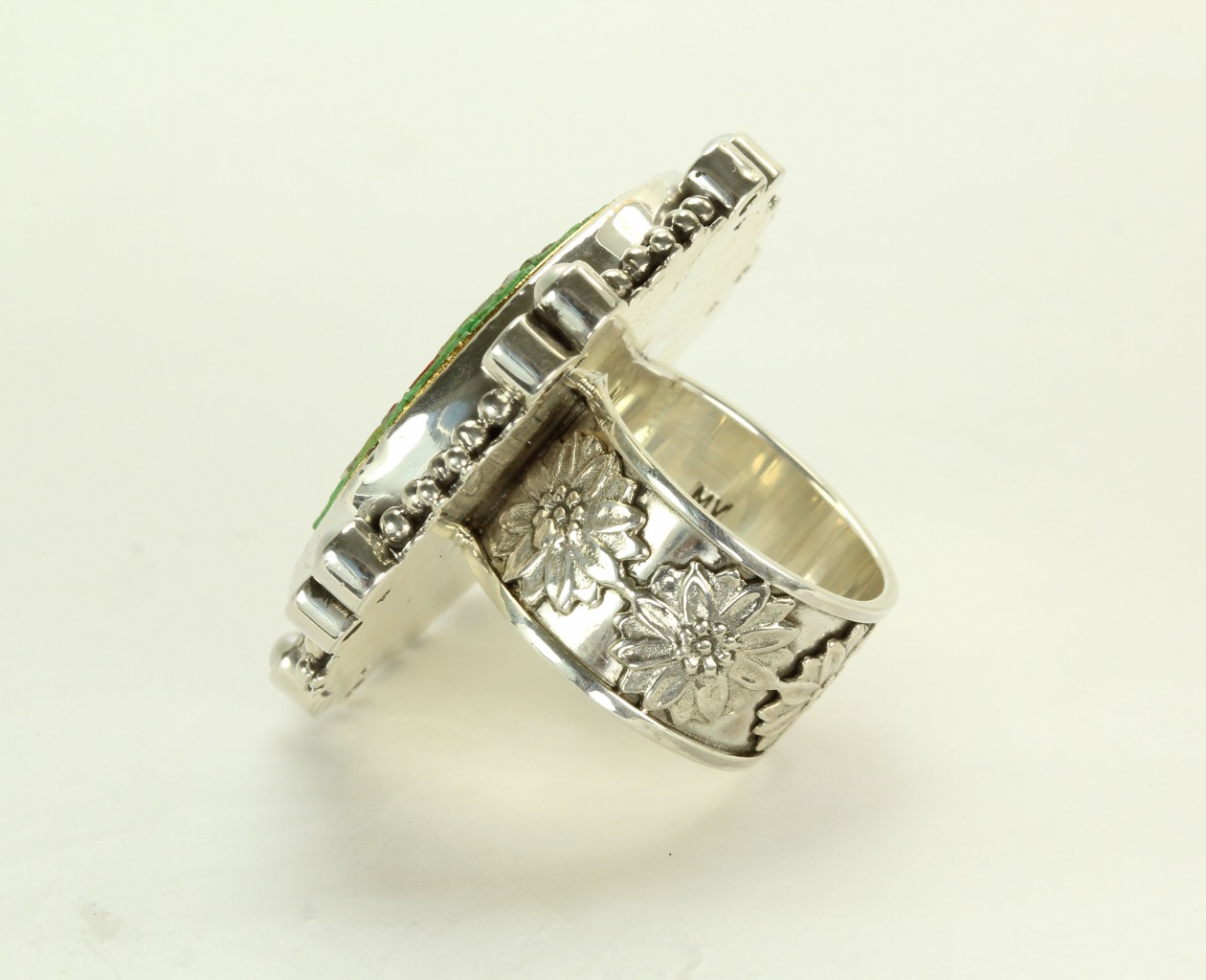Mars & Valentine Large Antique Micro-Mosaic Statement Ring