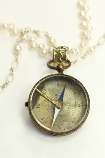 Mars & Valentine Antique French Compass Pendant