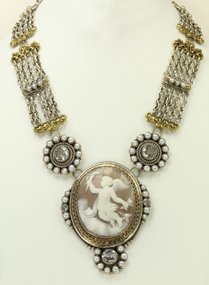 Mars & Valentine Victorian Era Cameo Statement Collar