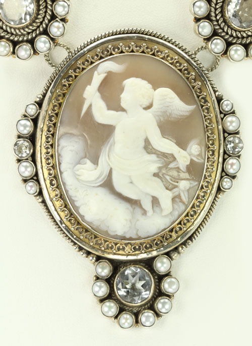 Mars & Valentine Victorian Era Cameo Statement Collar