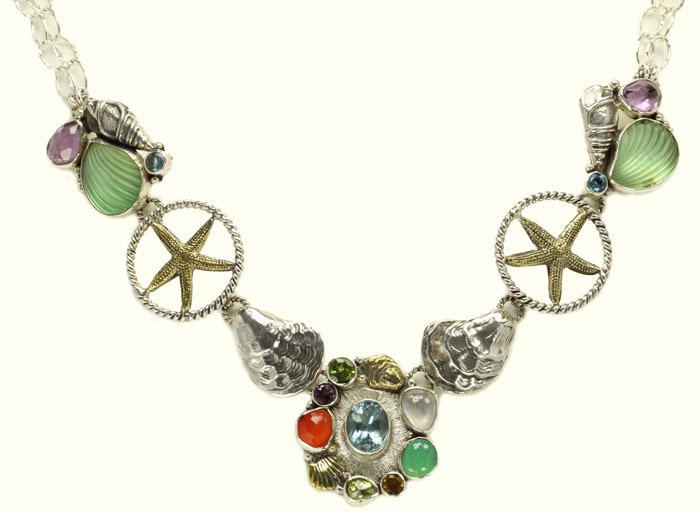 Mars & Valentine Nautical Cluster Necklace