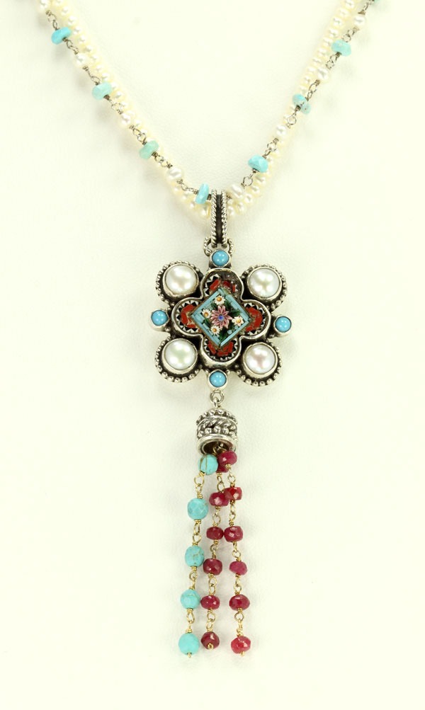 Mars & Valentine Petite Micro Mosaic Necklace
