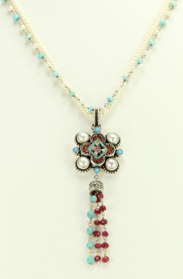 Mars & Valentine Petite Micro Mosaic Necklace