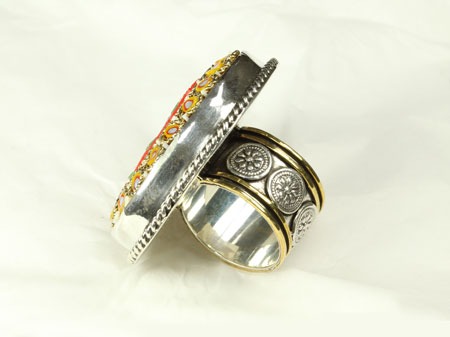 Very Large Antique Micro-Mosaic Ring