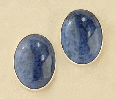 Amy Kahn Russell Dumortierite Clip Earrings