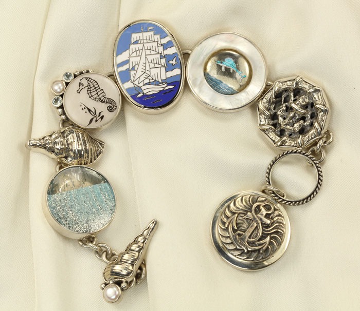 Mars & Valentine Vintage Seahorse & Swordfish Bracelet