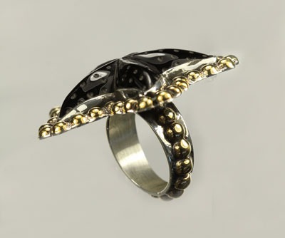 Amy Kahn Russell Black Onyx Starfish Ring