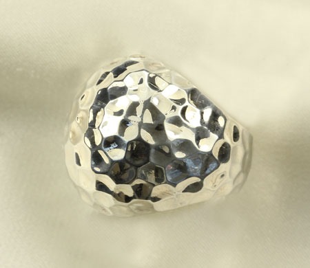 Hammered Sterling Silver Dome Ring--CLICK TO SEE ADDITIONAL VIEWS