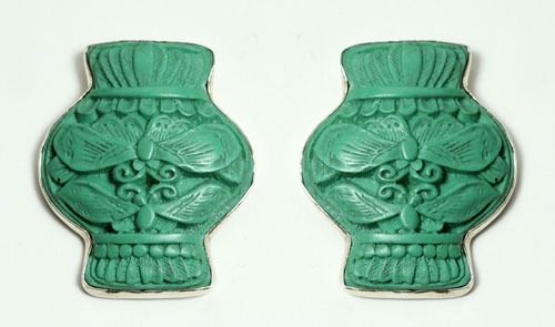 Amy Kahn Russell Cinnabar & Jade Necklace--MATCHING EARRINGS--REGULAR PRICE $325.00