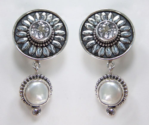 Echo Sterling Silver Sunflower Clip Earrings--REGULAR PRICE $192.00