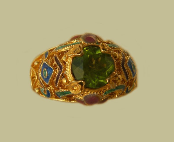 Peridot Ring in Gold Vermeil Setting--FORMERLY 115.00