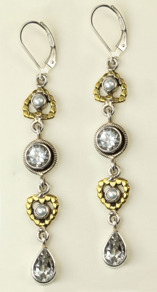 Mars & Valentine Double Heart Dangle Earrings