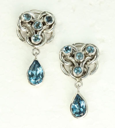 Mars & Valentine Love Knot Post Dangle Earrings