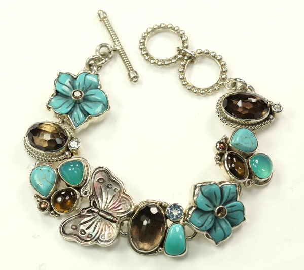 Echo of the Dreamer Turquoise & Smokey Quartz Bracelet