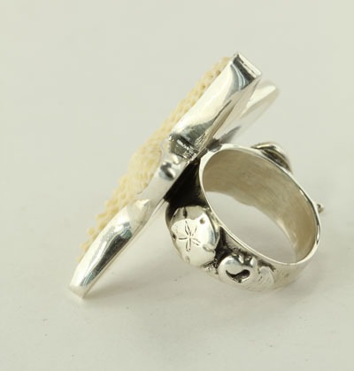 Amy Kahn Russell Carved Bone Starfish Ring