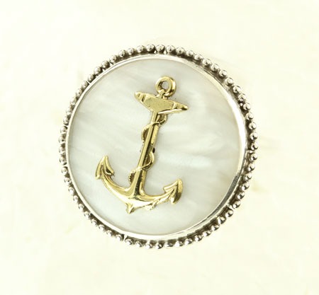 Mars & Valentine Golden Anchor Ring
