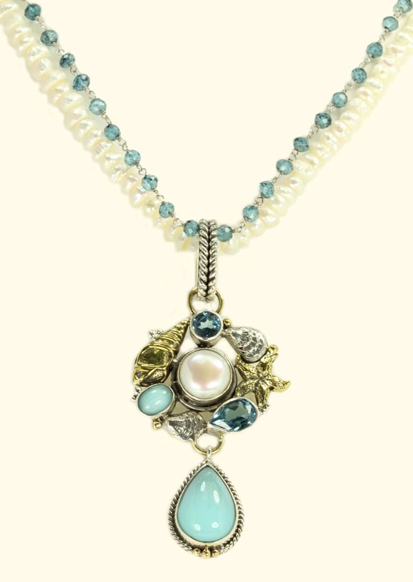 Mars & Valentine Nautical Treasures Cluster Necklace