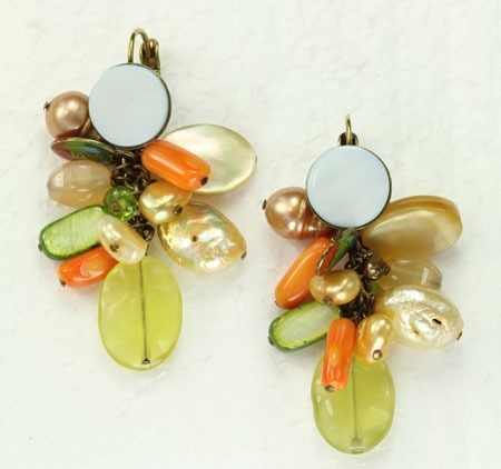 Nature Bijoux Cluster Lever Back Dangles