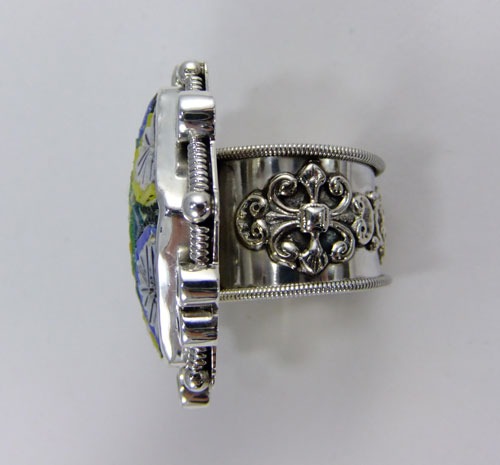 Antique Roma Hexagon Micro-Mosaic Ring--ORIGINALLY $475.00