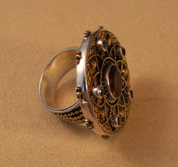 Mars & Valentine Golden Gothic Ring--ORIGINALLY $235.00