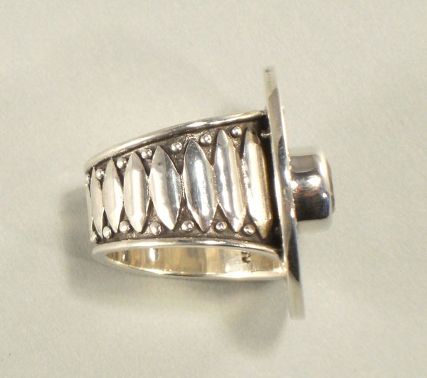 Sterling Silver Sunflower Ring with White Topaz--ORIGINALLY $168.00--NOW 20% OFF