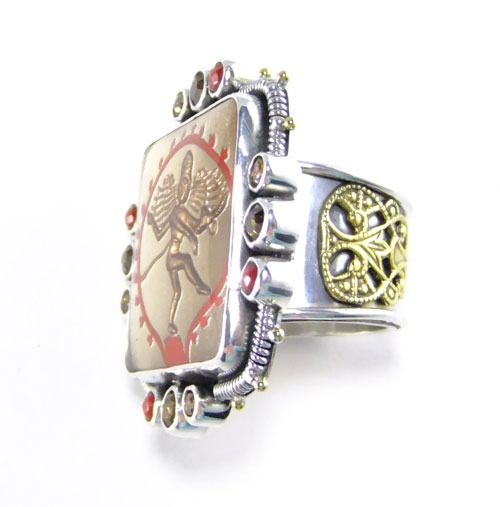Mars & Valentine Shiva the Cosmic Dancer Statement Ring