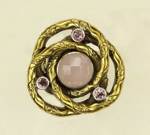 Rose Quartz Love Knot Ring