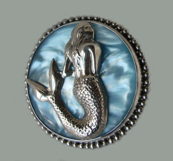 Mars & Valentine Sterling Silver Mermaid Ring--LAST ONE