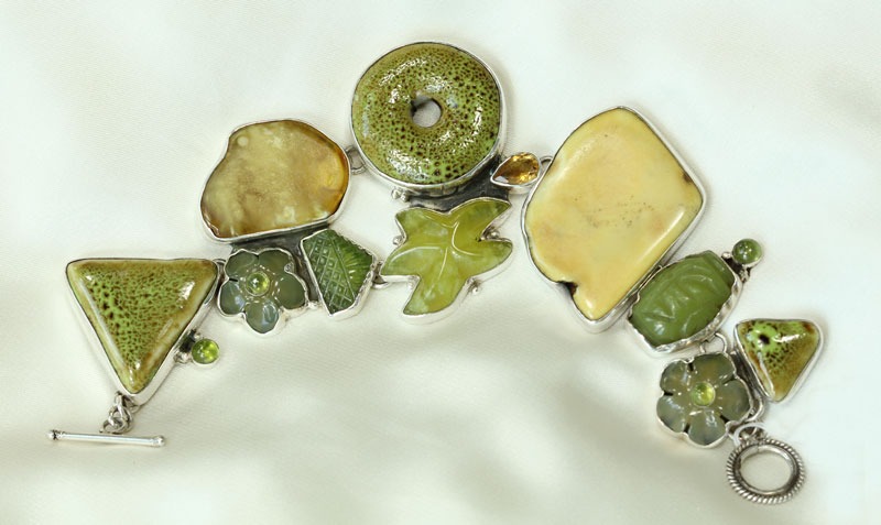 Amy Kahn Russell Olive Jade Bracelet--ORIGINALLY $398.00