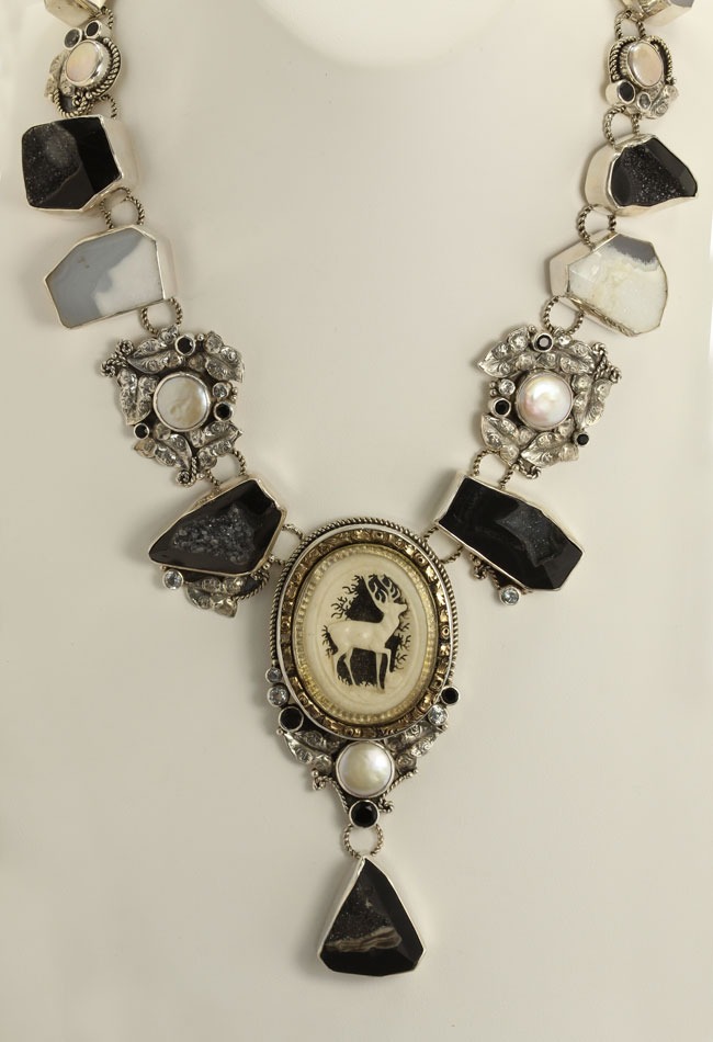 MARS & VALENTINE Antique Stag Cameo Collar--A SYMBOL OF FIDELITY--ORIGINALLY $1920.00--NOW 25% OFF