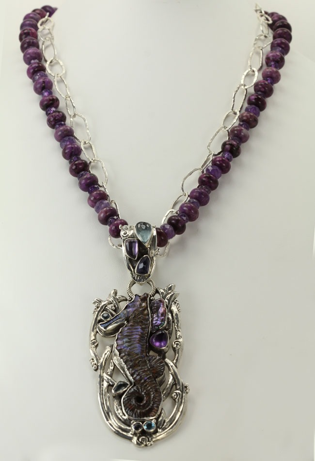 ECHO OF THE DREAMER Boulder Opal Seahorse Statement Necklace--ORIGINALLY $1196.00--NOW 25% OFF