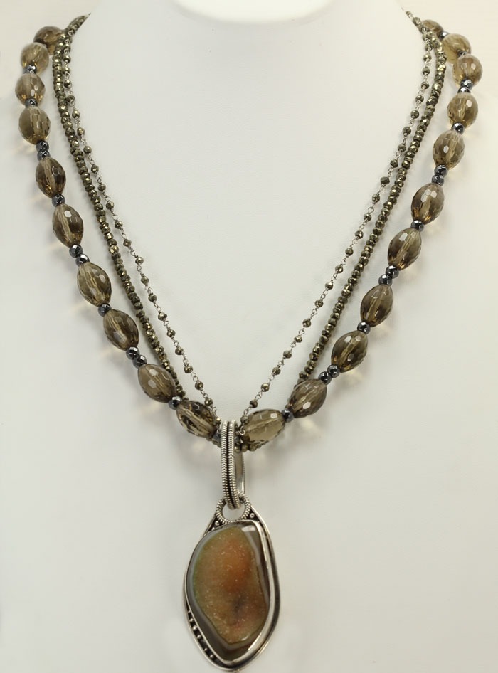 ECHO OF THE DREAMER Drusy & Opal Necklace--ORIGINALLY $760.00--NOW 25% OFF