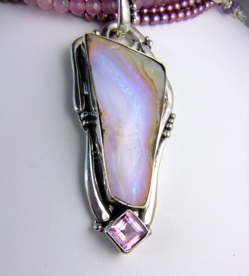 ECHO OF THE DREAMER Opal and Pink Tourmaline Necklace--ORIGINALLY $1295.00--NOW 25% OFF