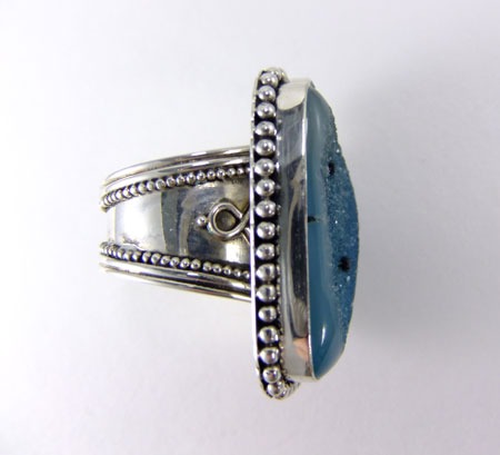 ECHO OF THE DREAMER Chrysocolla Drusy Statement Ring--ORIGINALLY $289.00--NOW 25% OFF