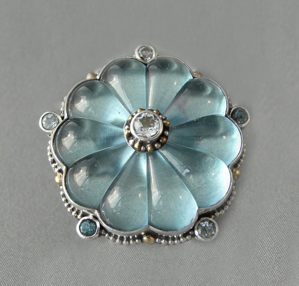 Mars & Valentine  Blue Galaxy Large Statement Ring
