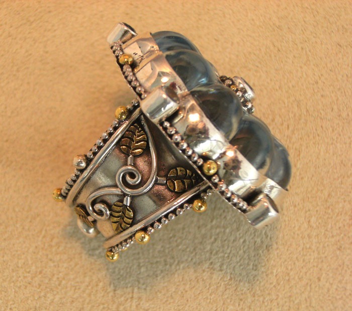 Mars & Valentine  Blue Galaxy Large Statement Ring