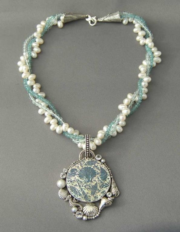 Mars & Valentine Seafoam Treasure Necklace
