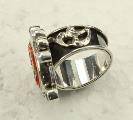 Antique Micro-Mosaic Ring--PETITE BUT LOADED WITH PUNCH!