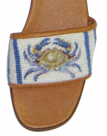 Crab Needlepoint Slides