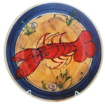 Blue and Yellow Lobster Platters