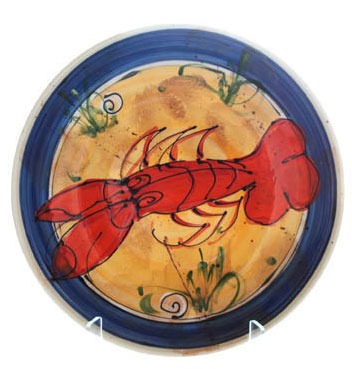 Blue and Yellow Lobster Platters