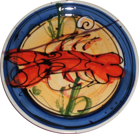 Blue and Yellow Lobster Platters
