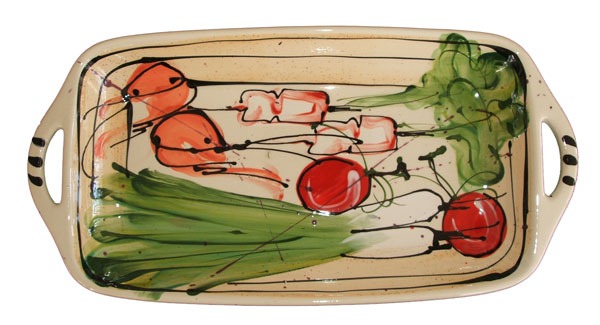 Jambalaya Pattern Small Tray with Handles