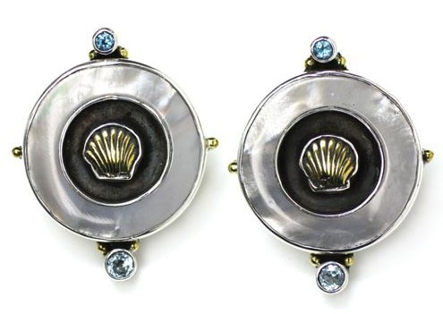 Mother of Pearl Clip Earrings