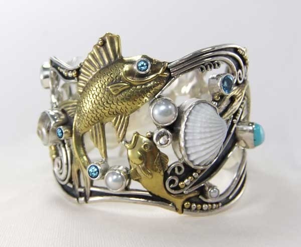 Poseidon Large Statement Ring with Gemstones
