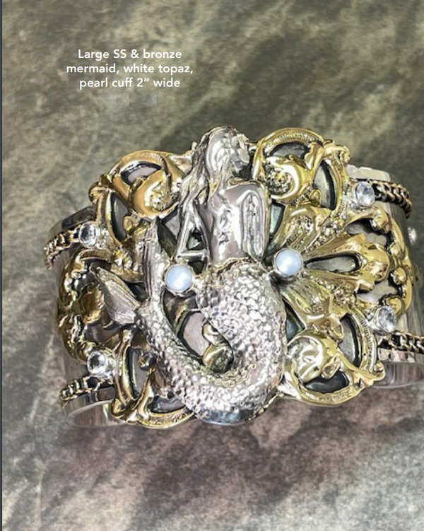 Mars & Valentine Ornate Mermaid Statement Cuff