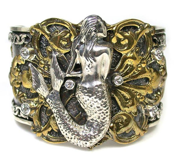 Mars & Valentine Ornate Mermaid Statement Cuff